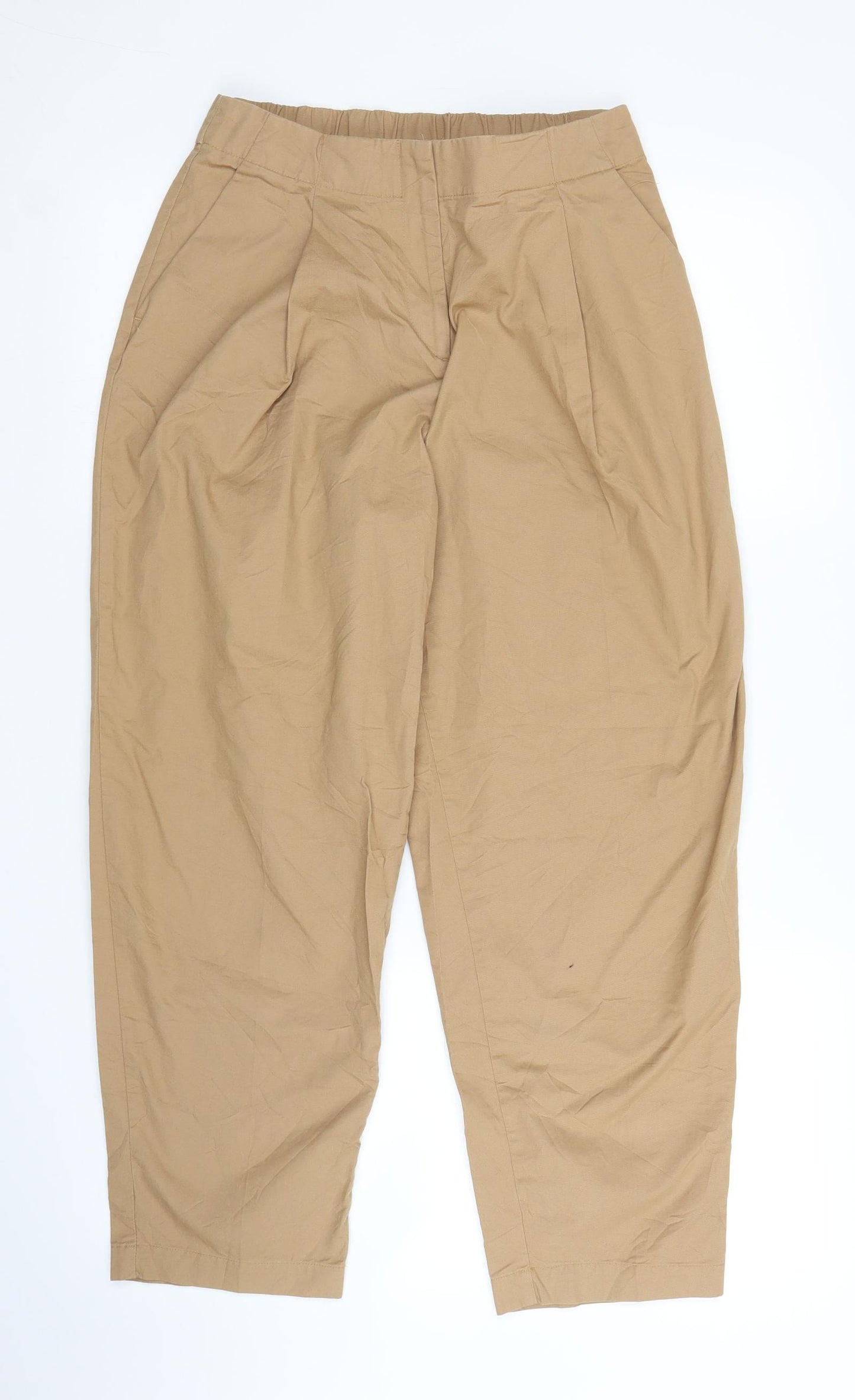 Monkl Womens Beige   Capri Trousers Size 8 L25 in