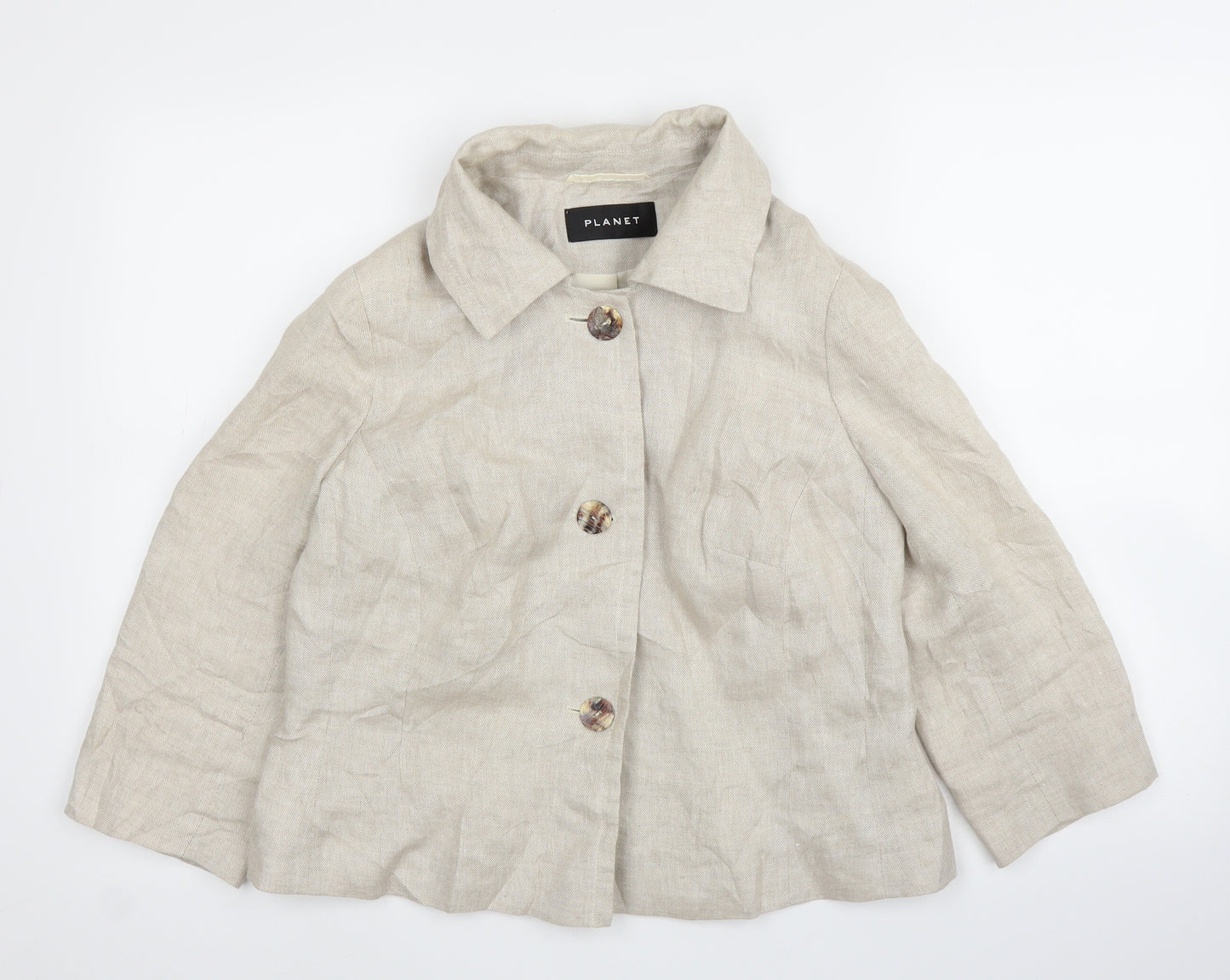 Planet Womens Beige   Cardigan Jumper Size 14  - Jacket