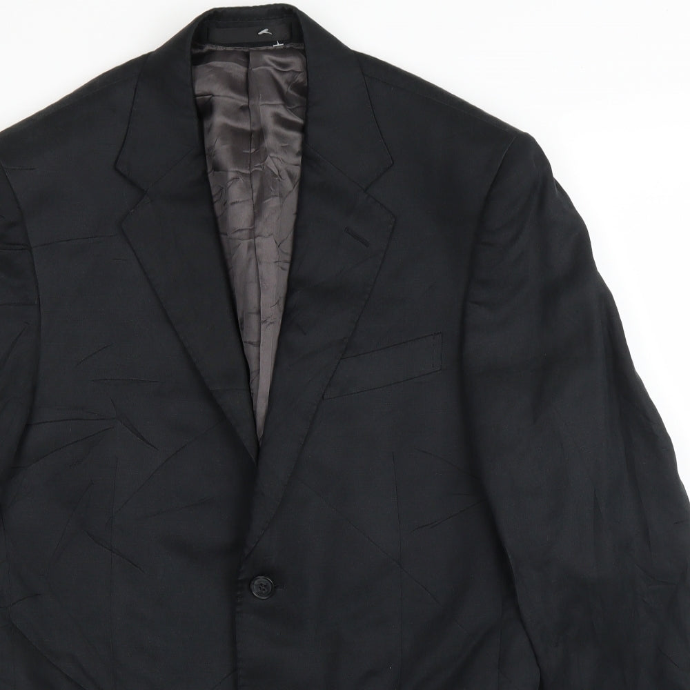 M&S Mens Black   Jacket Suit Jacket Size 38