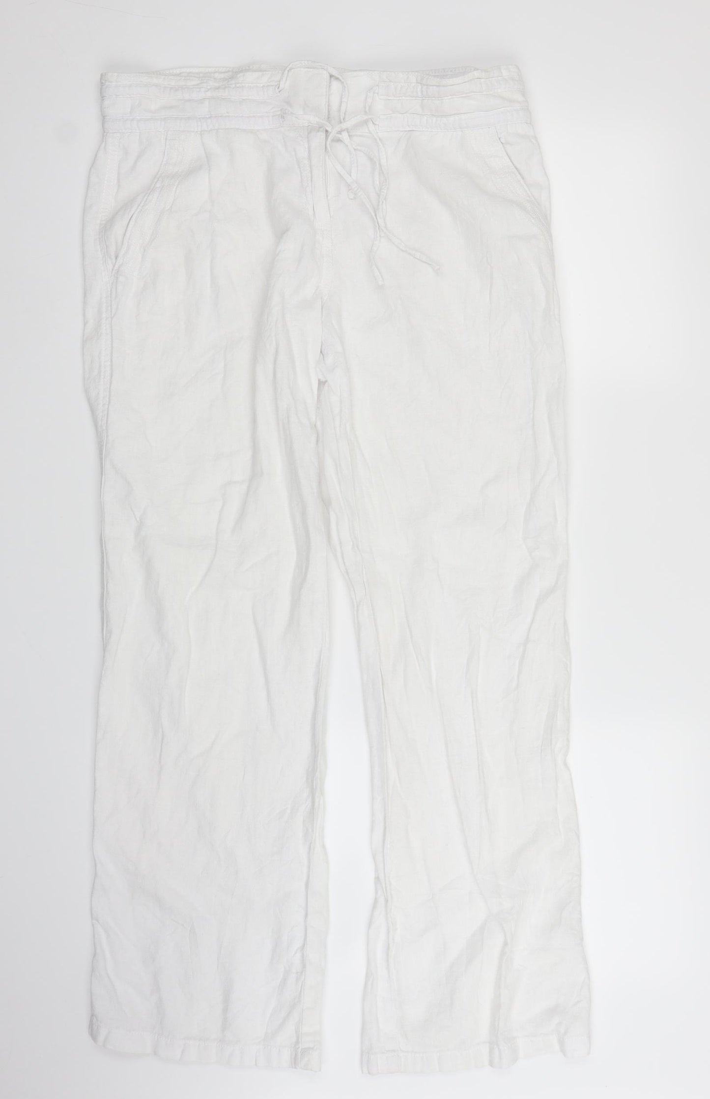 Parallel Womens White   Trousers  Size 14 L30 in