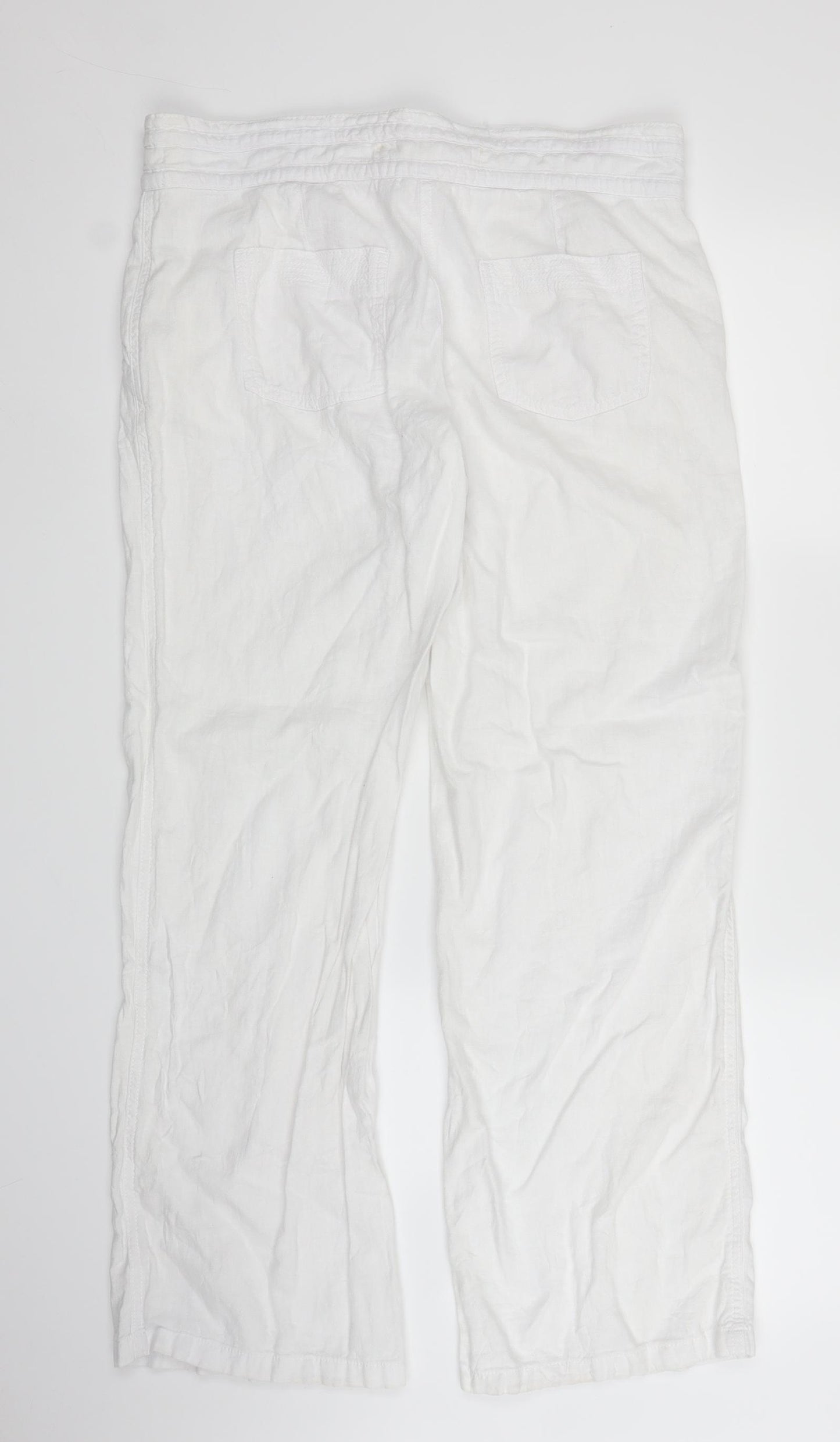 Parallel Womens White   Trousers  Size 14 L30 in