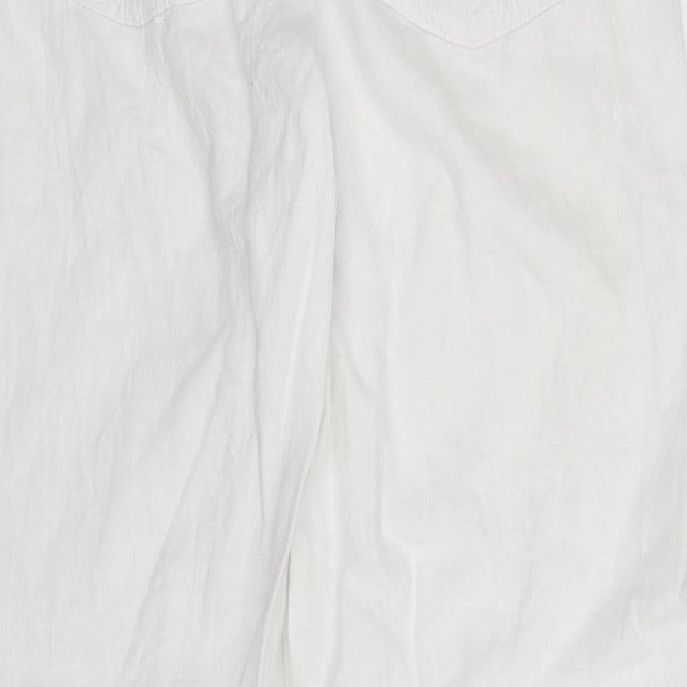 Parallel Womens White   Trousers  Size 14 L30 in