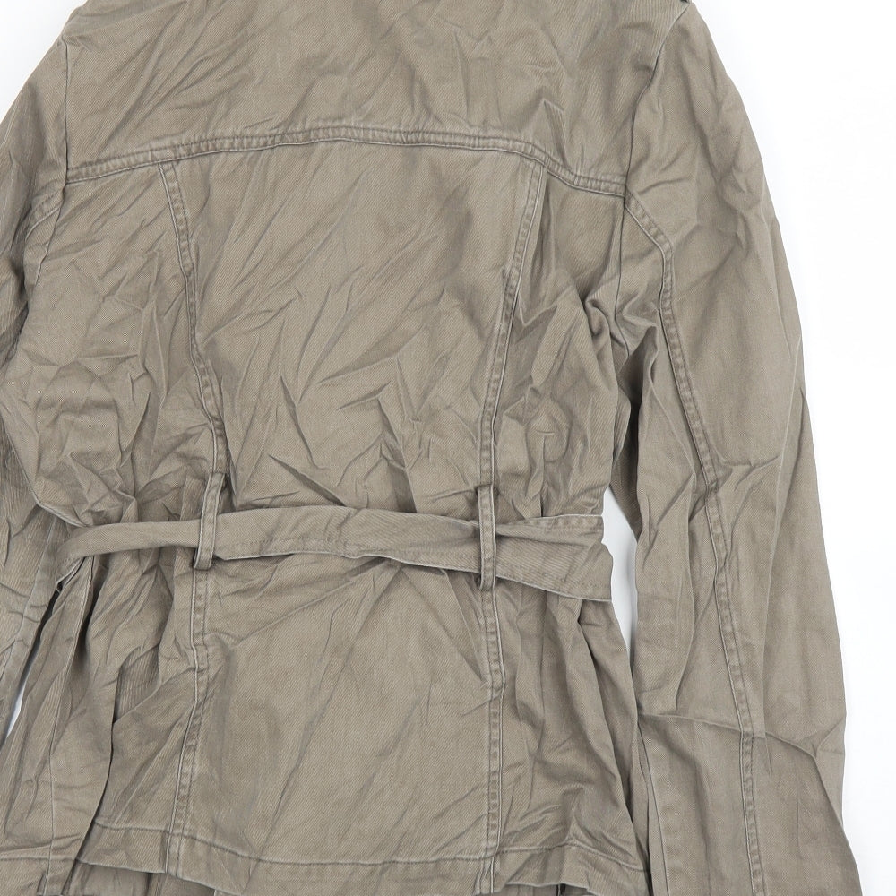 M&S Womens Brown  Denim Military Jacket Jacket Size 12