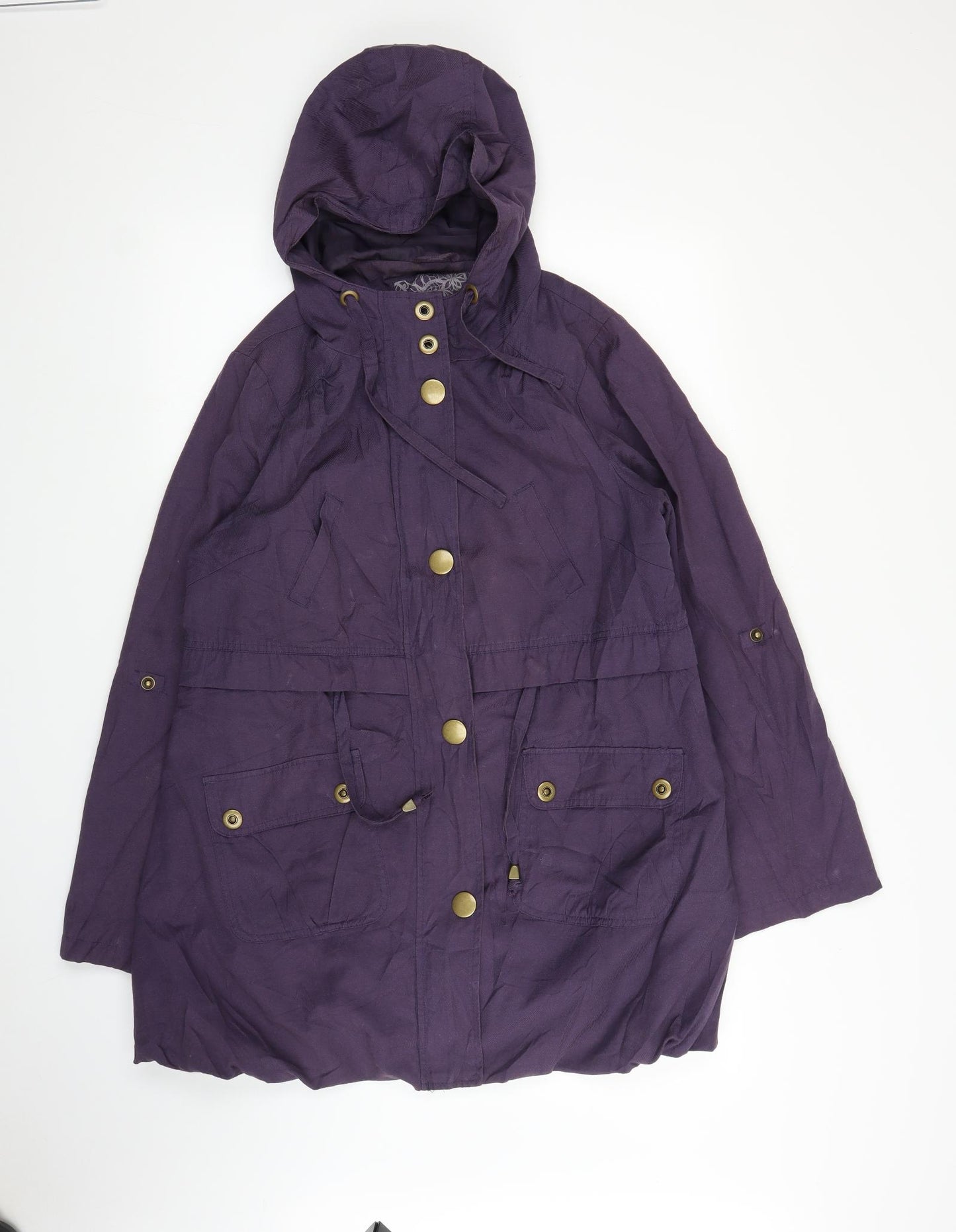 Evans Womens Purple   Overcoat Jacket Size 16