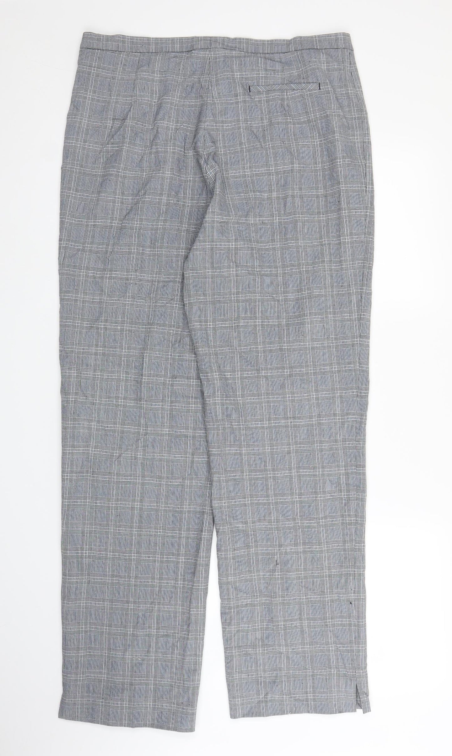 Michael Womens Grey Plaid  Trousers  Size 16 L31 in