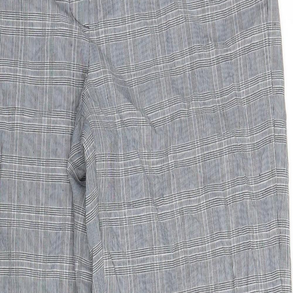 Michael Womens Grey Plaid  Trousers  Size 16 L31 in