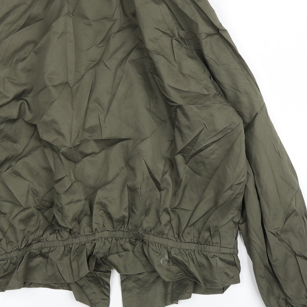H&M Womens Green   Bomber Jacket Jacket Size 10