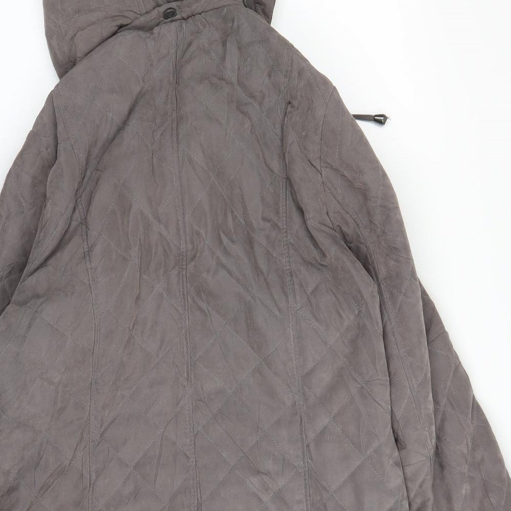 BHS Womens Brown   Quilted Coat Size 12