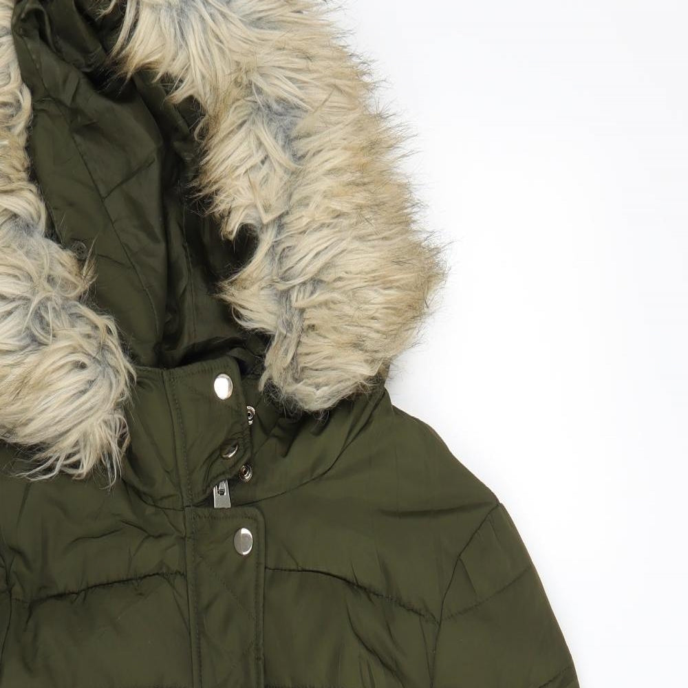 Topshop Womens Green   Puffer Jacket Coat Size 10