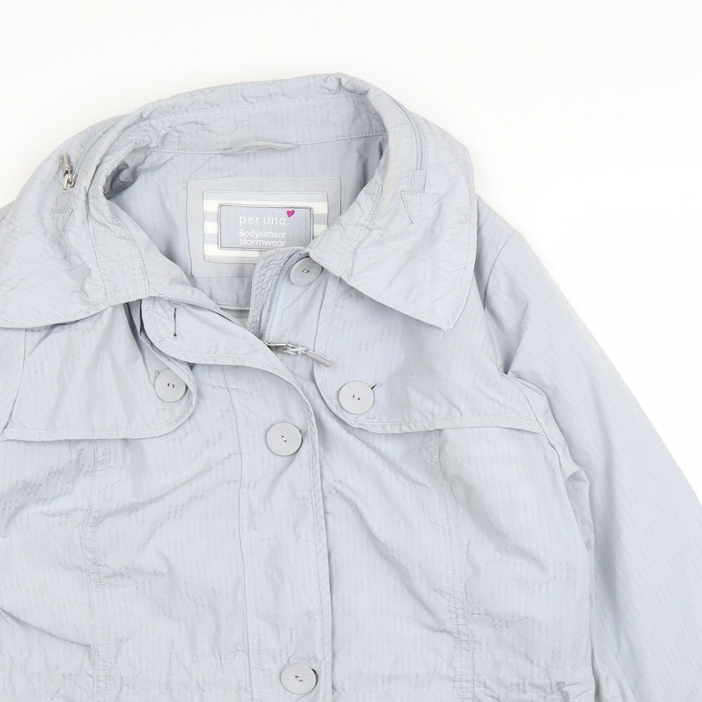 M&S Womens Blue   Overcoat Coat Size 14