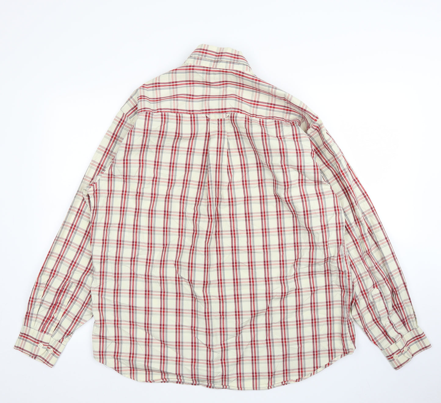 Guise Mens Beige Plaid   Button-Up Size L