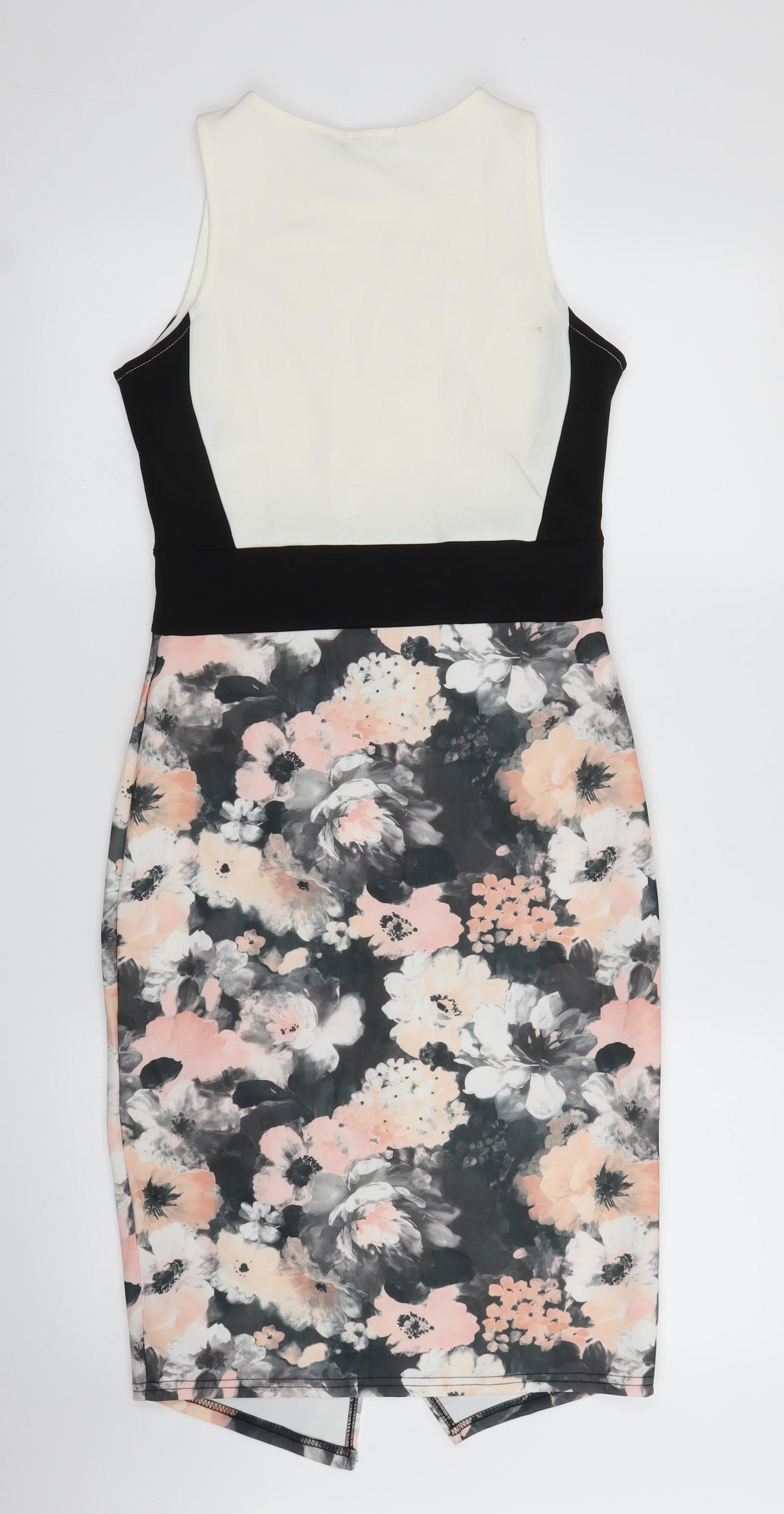 Boohoo Womens Pink Floral  Sheath  Size 10