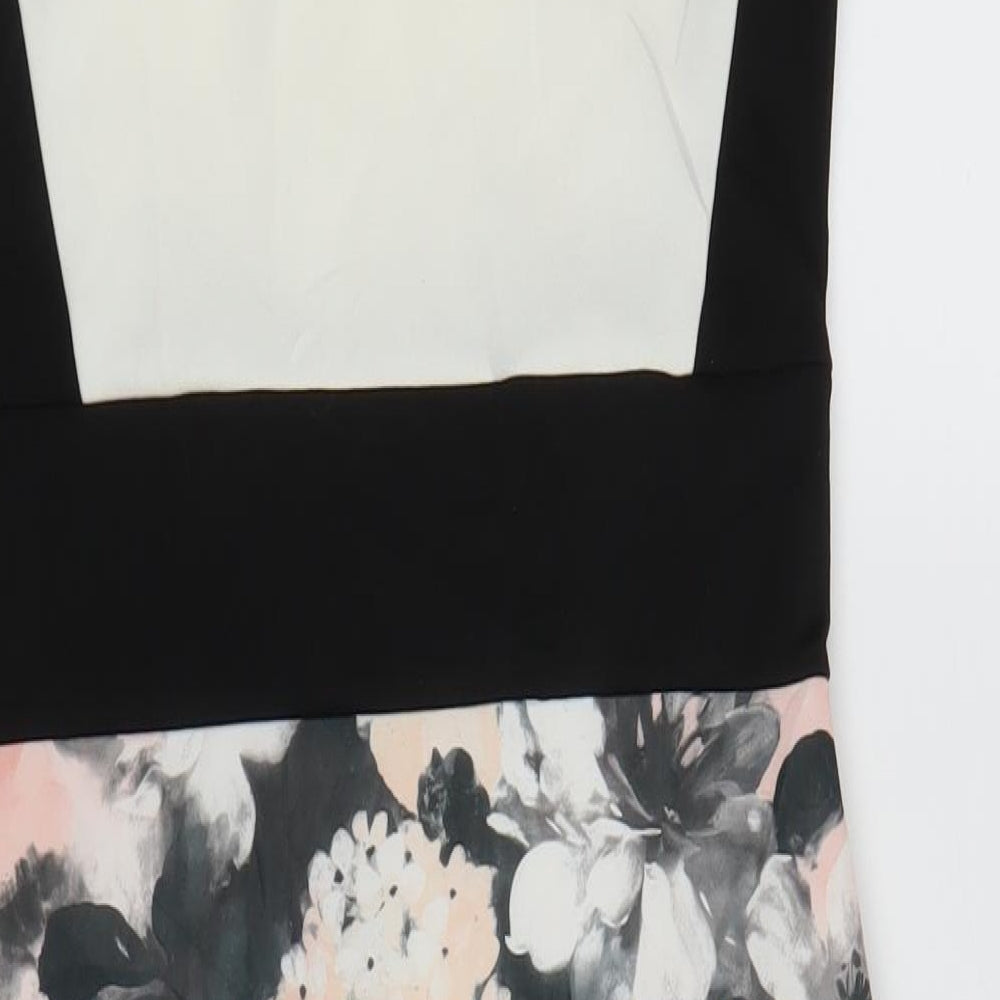 Boohoo Womens Pink Floral  Sheath  Size 10