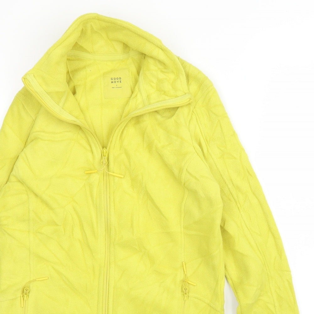 Good Move Womens Yellow  Fleece Full Zip Jumper Size 6