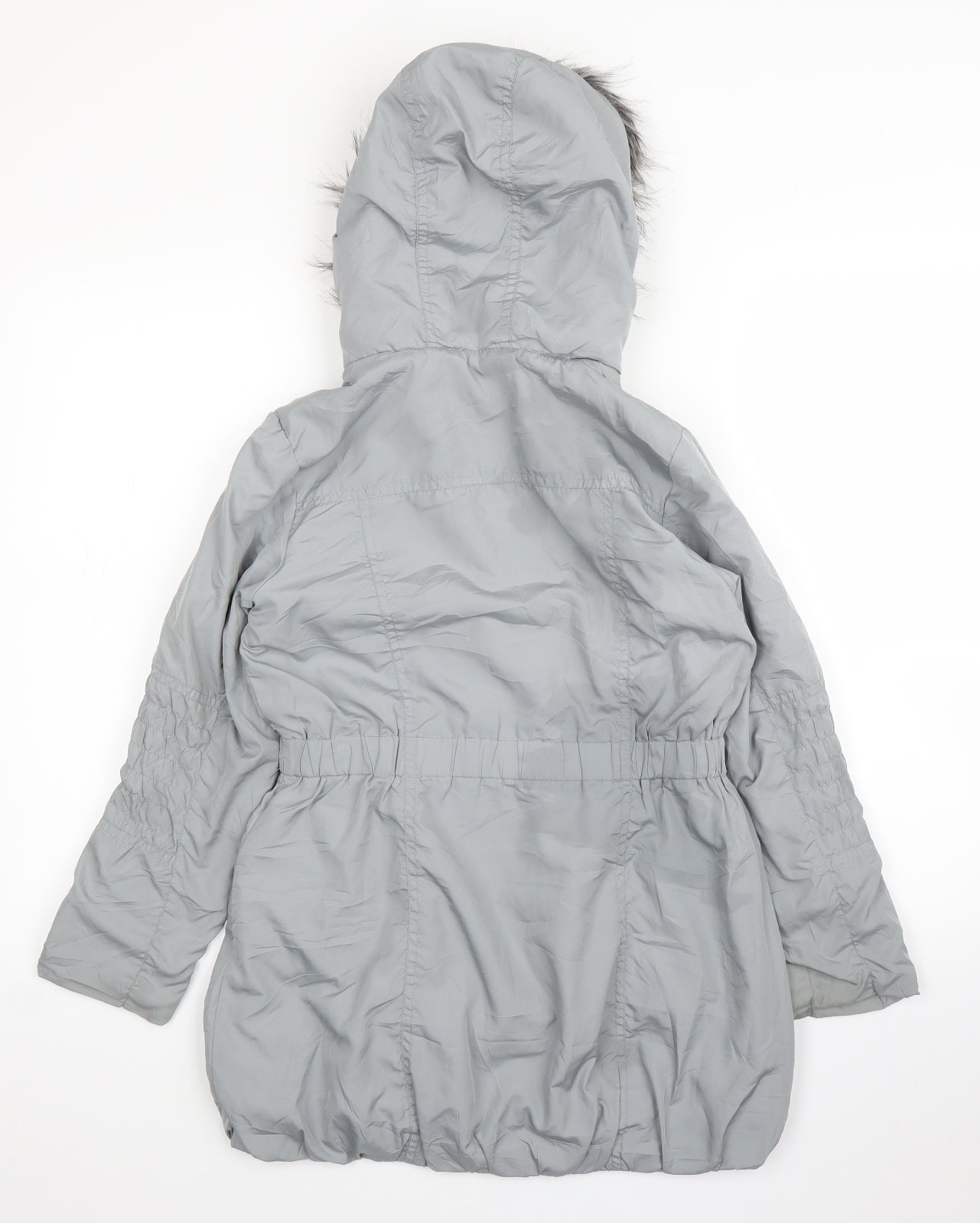 NEXT Girls Grey   Parka Coat Size 9-10 Years