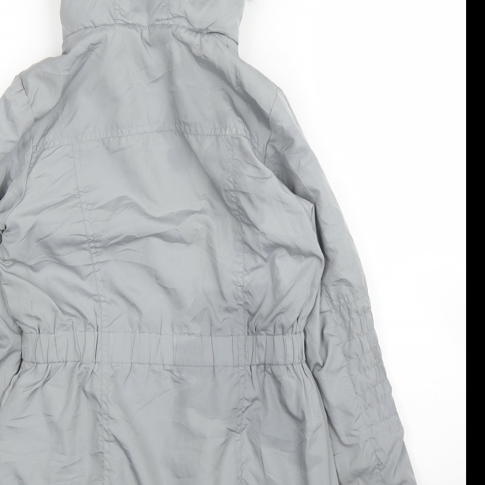 NEXT Girls Grey   Parka Coat Size 9-10 Years