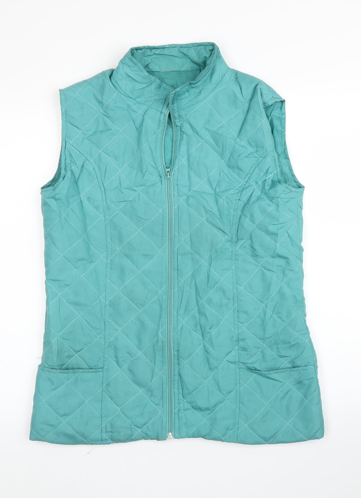 Preworn Womens Green   Quilted Jacket Size M  - Gilet