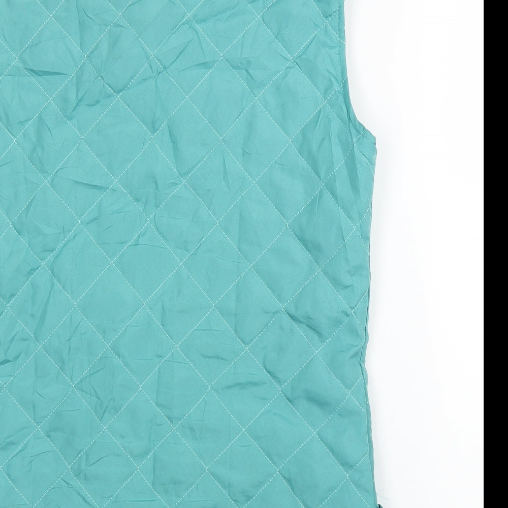 Preworn Womens Green   Quilted Jacket Size M  - Gilet