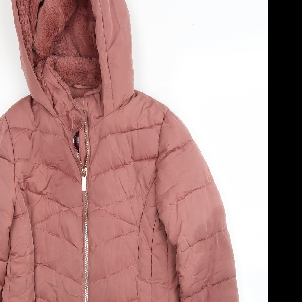 George Girls Pink   Puffer Jacket Coat Size 9-10 Years