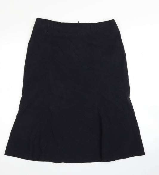 Front view of Gerry Weber women’s blue trumpet skirt, size UK 14