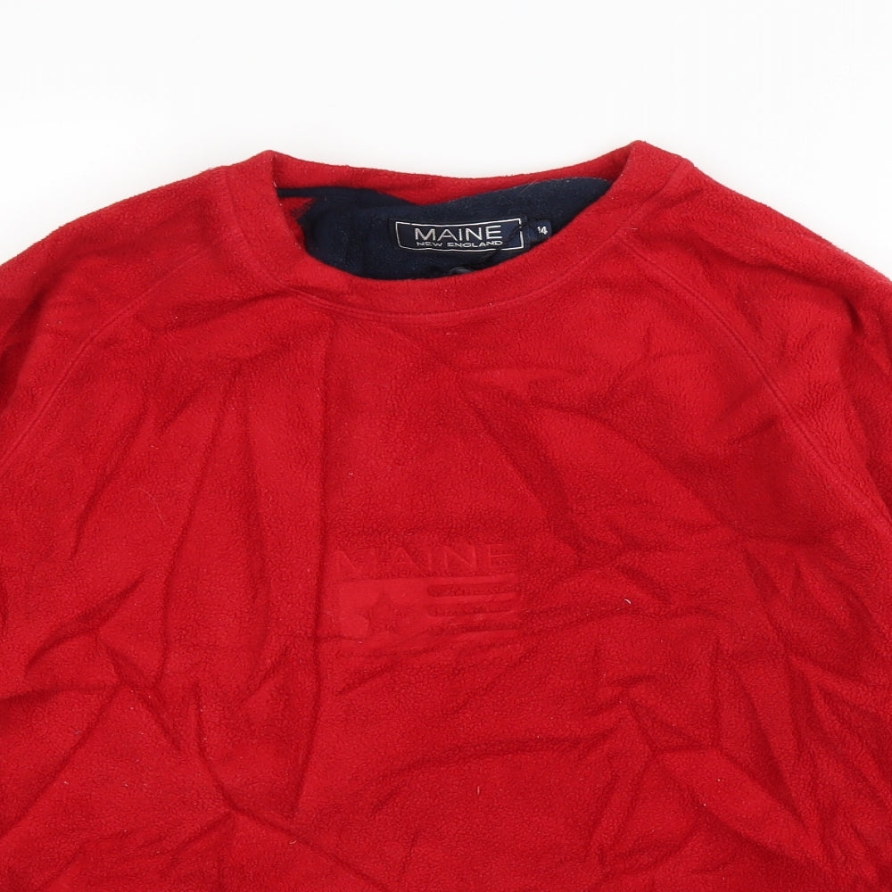 Maine New England Womens Red   Pullover Jumper Size 14