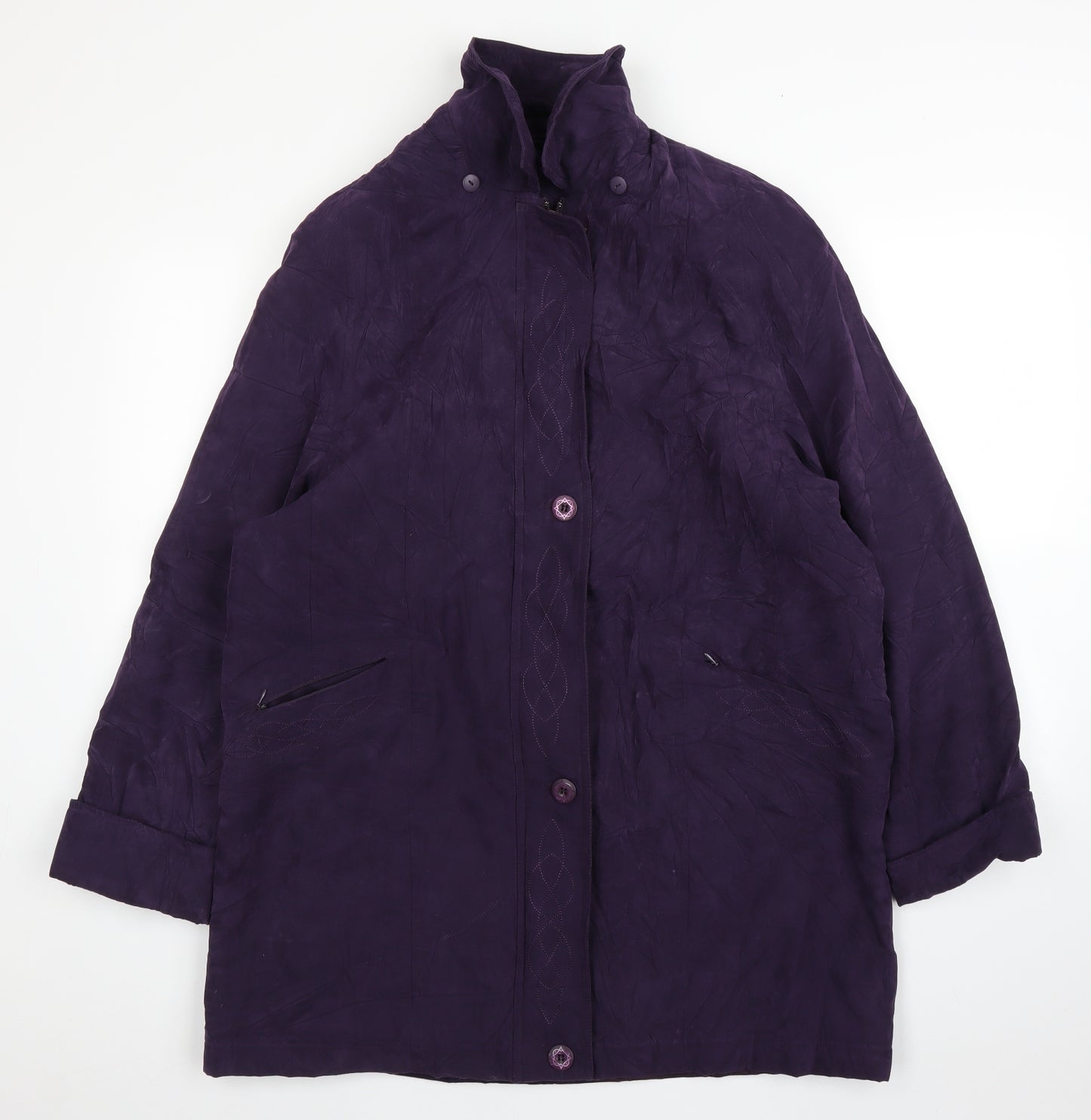 Bonmarché Womens Purple   Overcoat Coat Size M