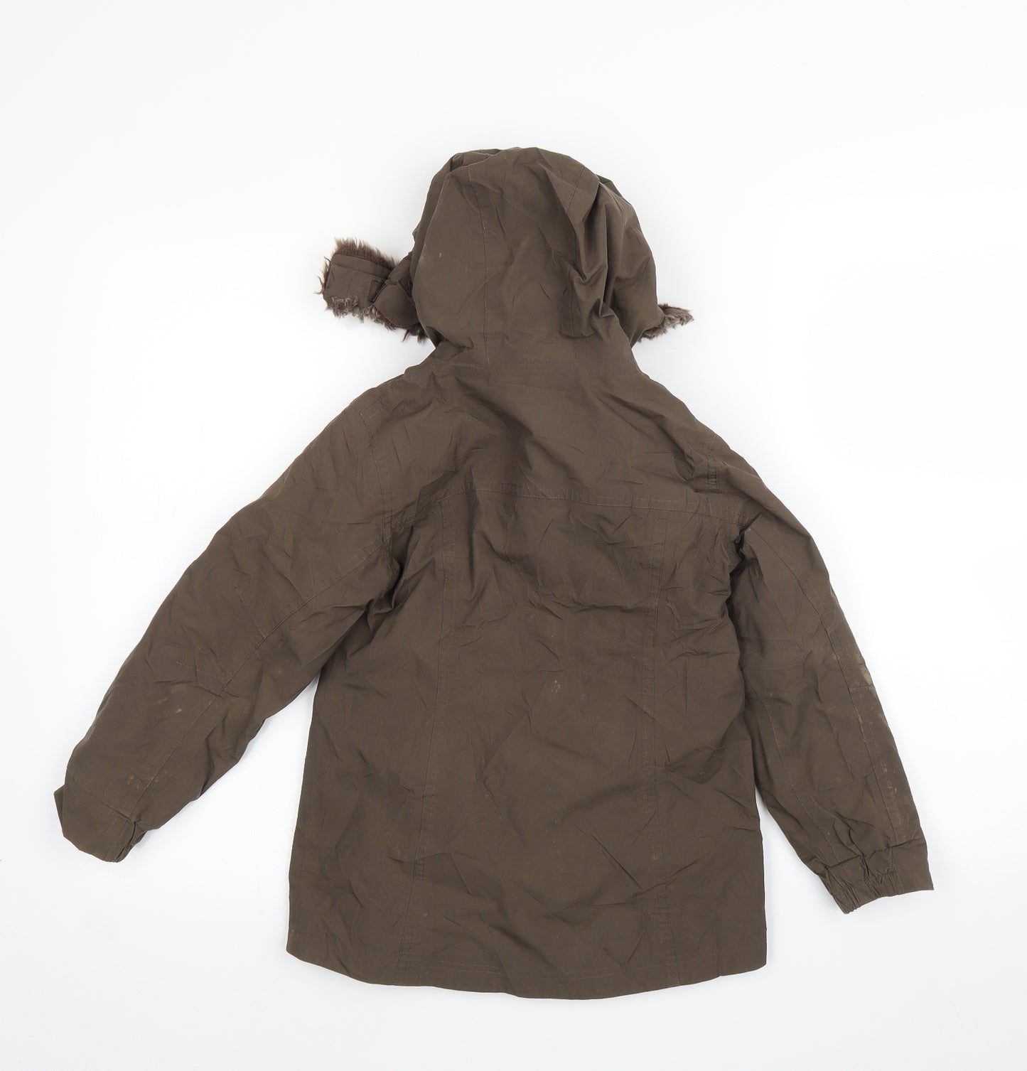 Quechua Girls Brown   Parka Coat Size 6 Years