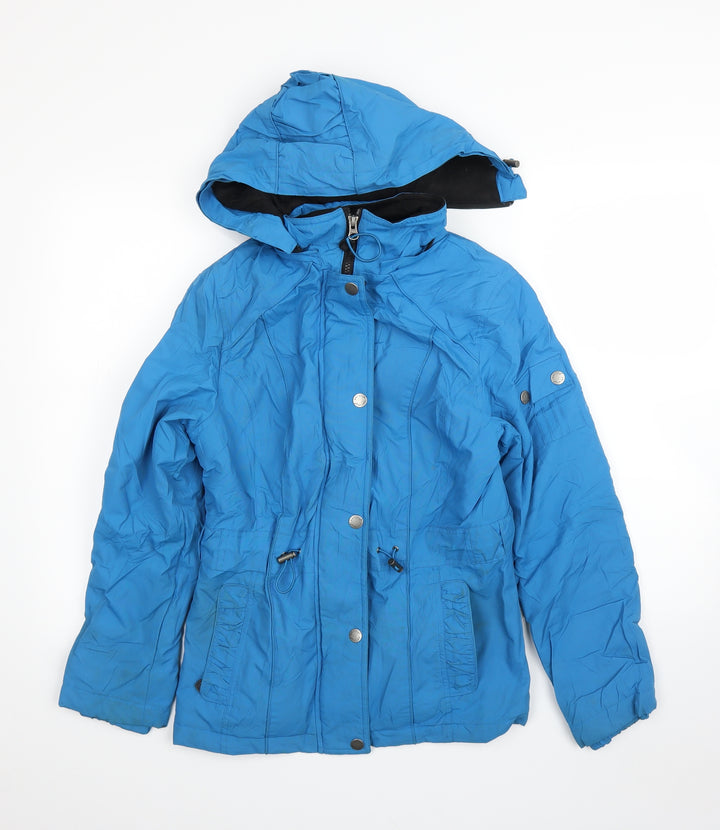 Per Una Womens Blue Windbreaker Coat Size S