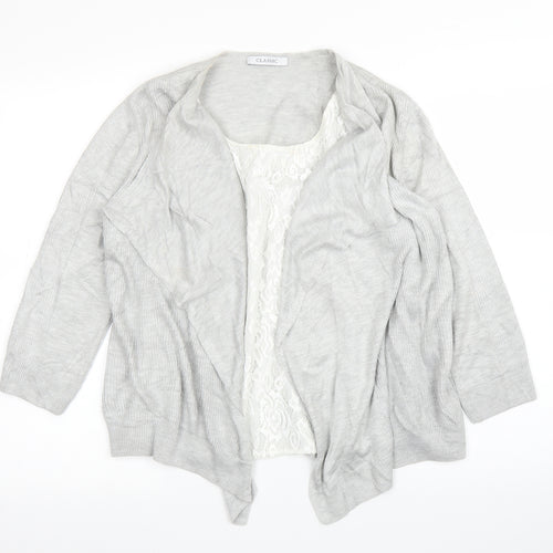 M&S Womens Grey Floral  Basic Blouse Size 10