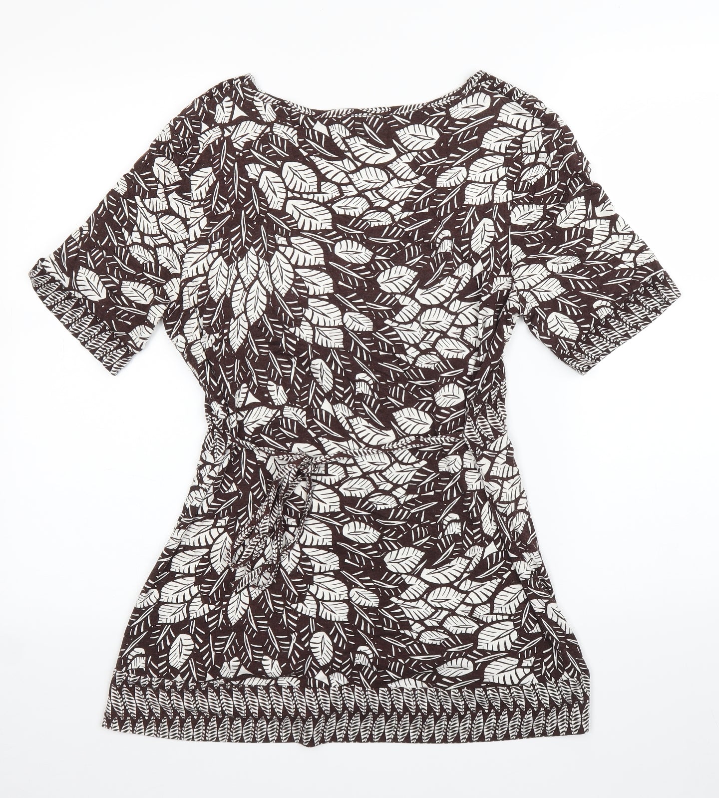 Per Una Womens Brown Floral  Tunic T-Shirt Size 10