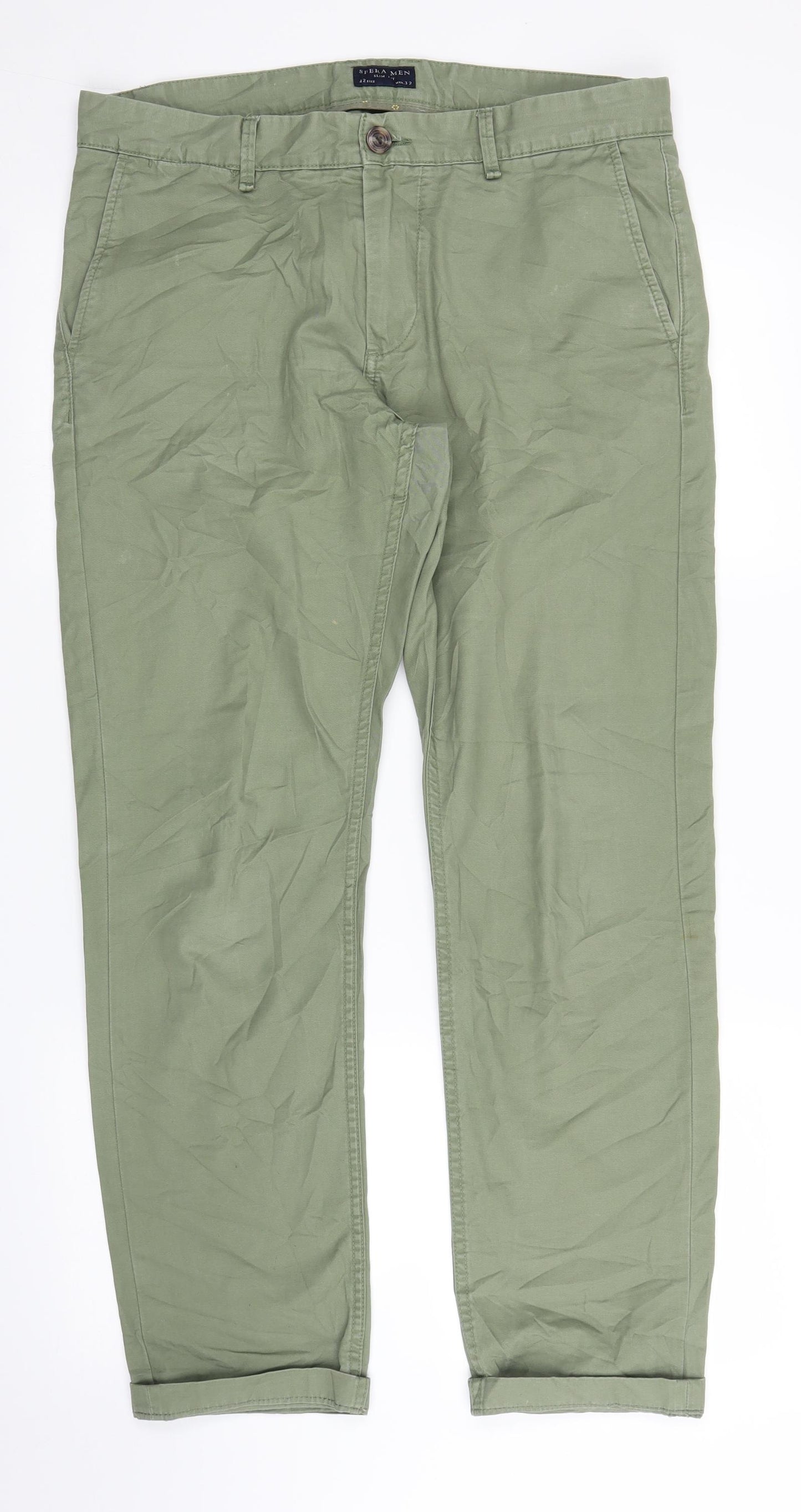Sfera Womens Green   Chino Trousers Size 14 L28 in