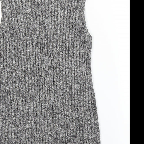 M&S Womens Grey   Basic Blouse Size 8