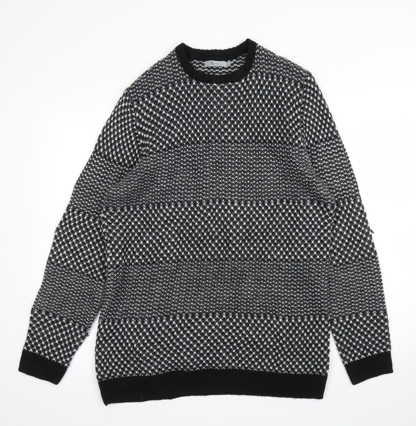 TU Mens Black   Pullover Jumper Size M