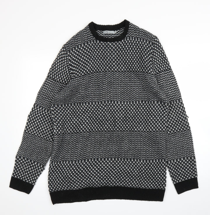 TU Mens Black   Pullover Jumper Size M