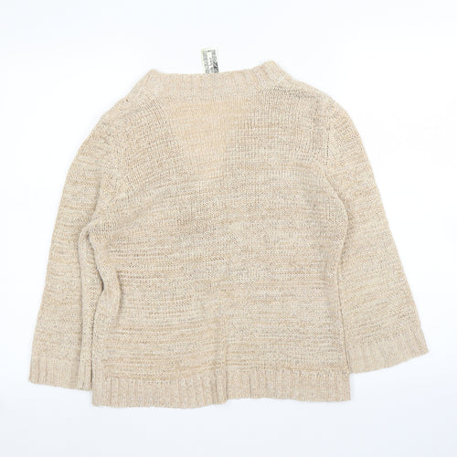 Made with Love Womens Beige   Cardigan Jumper Size 14