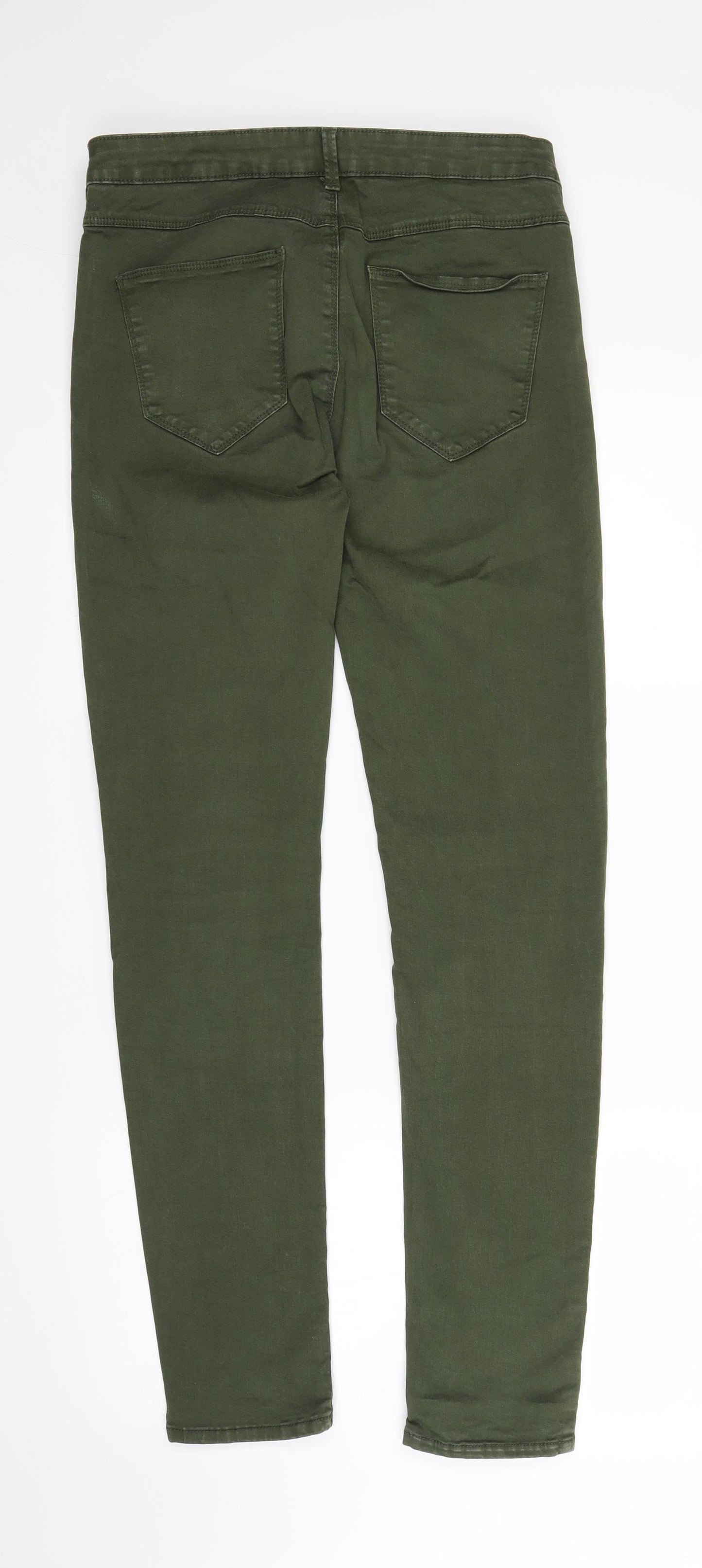 Label Be Womens Green   Chino Trousers Size 12 L30 in