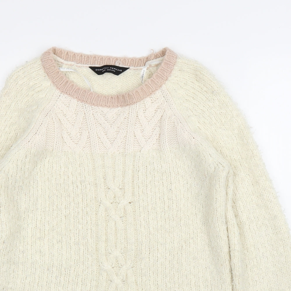 Dorothy Perkins Womens Ivory   Pullover Jumper Size 10