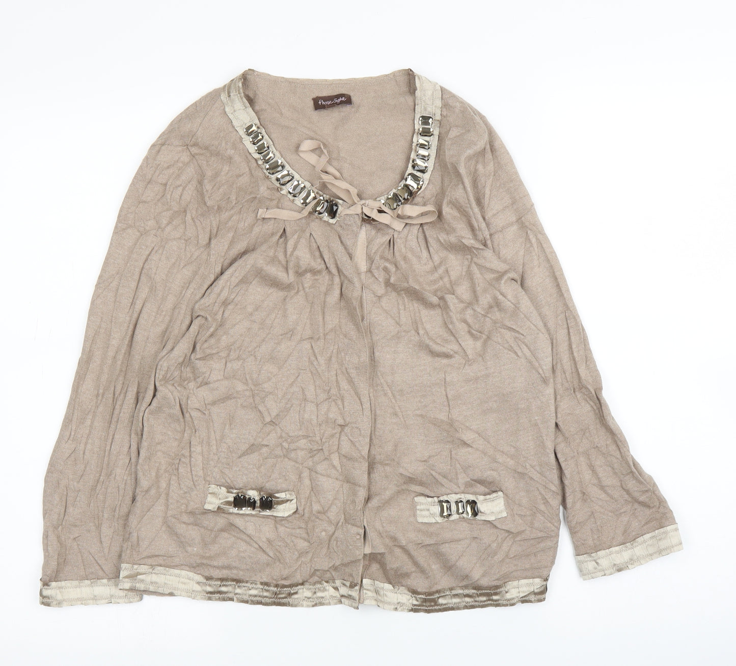 Phase Eight Womens Beige   Cardigan Jumper Size 12