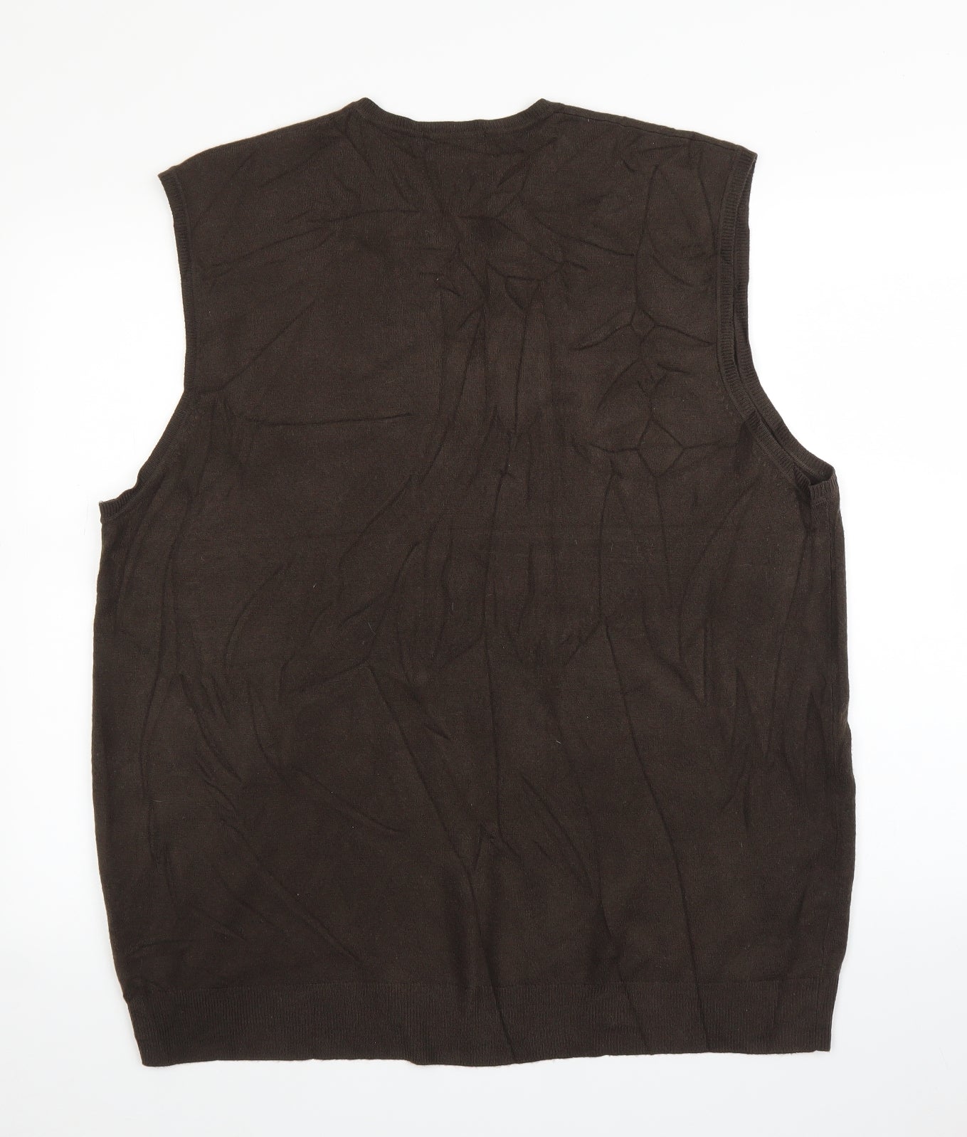 M&S Womens Brown   Vest Jumper Size XL