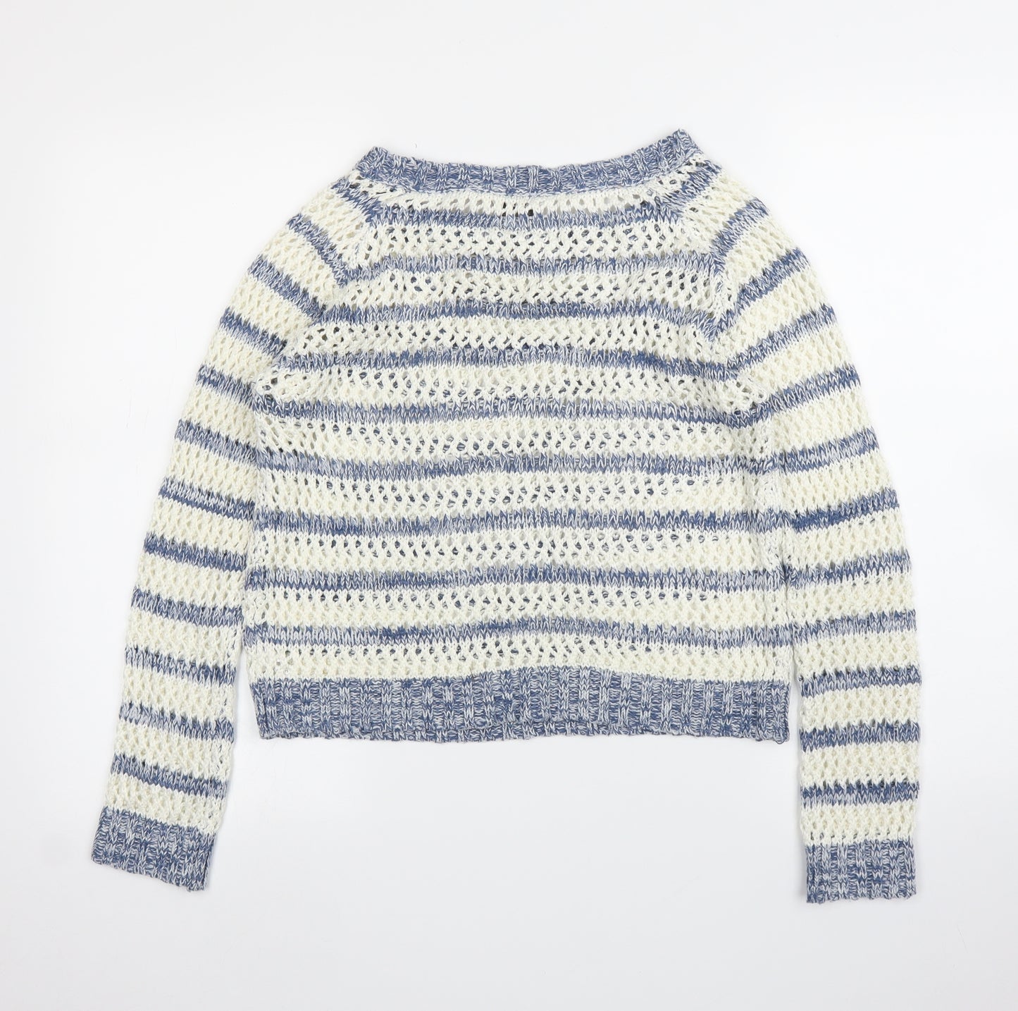 Tammy Girls Blue Striped  Pullover Jumper Size 14 Years