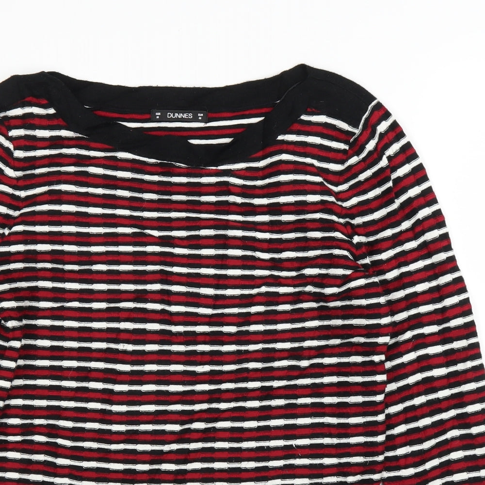 Dunnes Womens Red Striped  Pullover Jumper Size 14