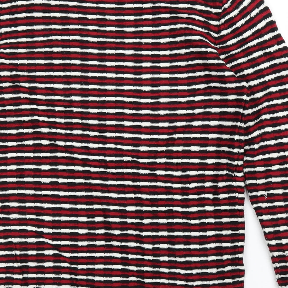Dunnes Womens Red Striped  Pullover Jumper Size 14