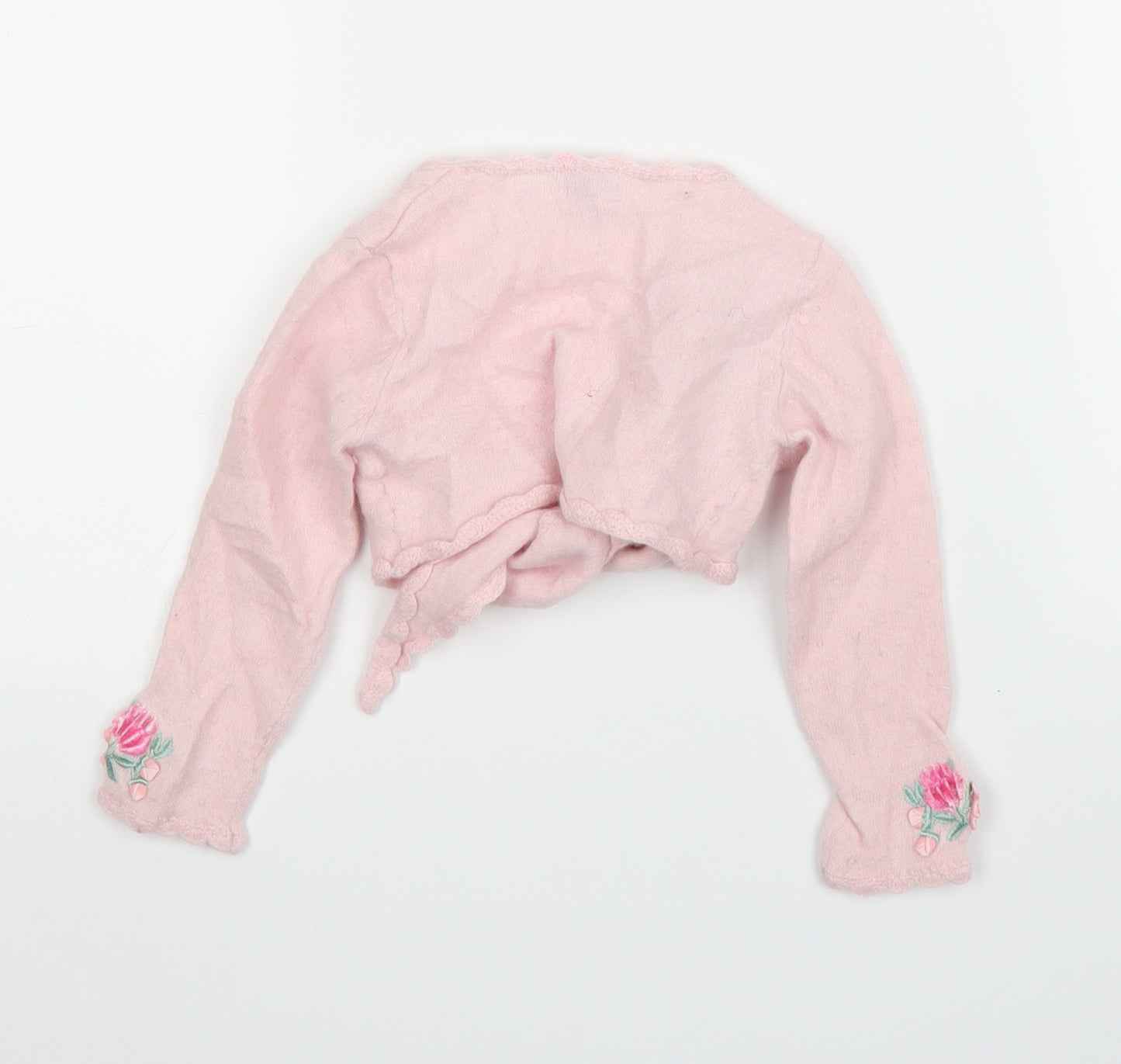Monsoon Girls Pink Floral  Cardigan Jumper Size 3-4 Years