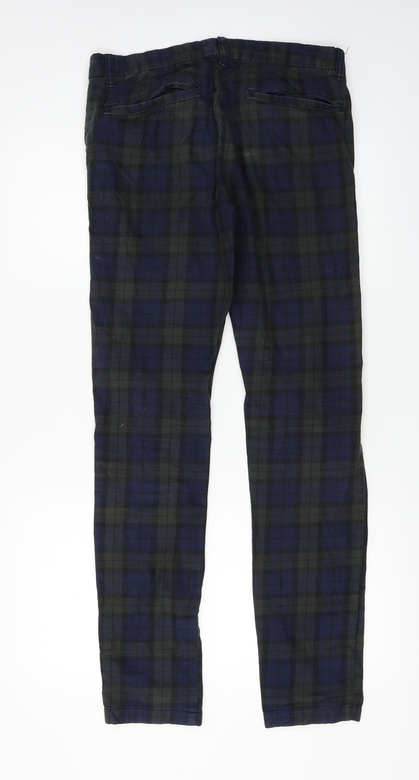 Topman  Mens Blue Check  Trousers  Size 30 in L32 in