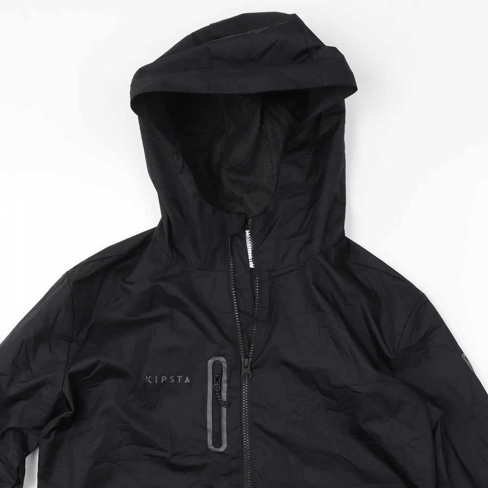 DECATHLON  Boys Black   Rain Coat Coat Size 14 Years