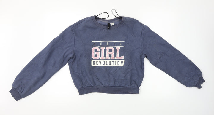 H&M Womens Blue Pullover Jumper Size S