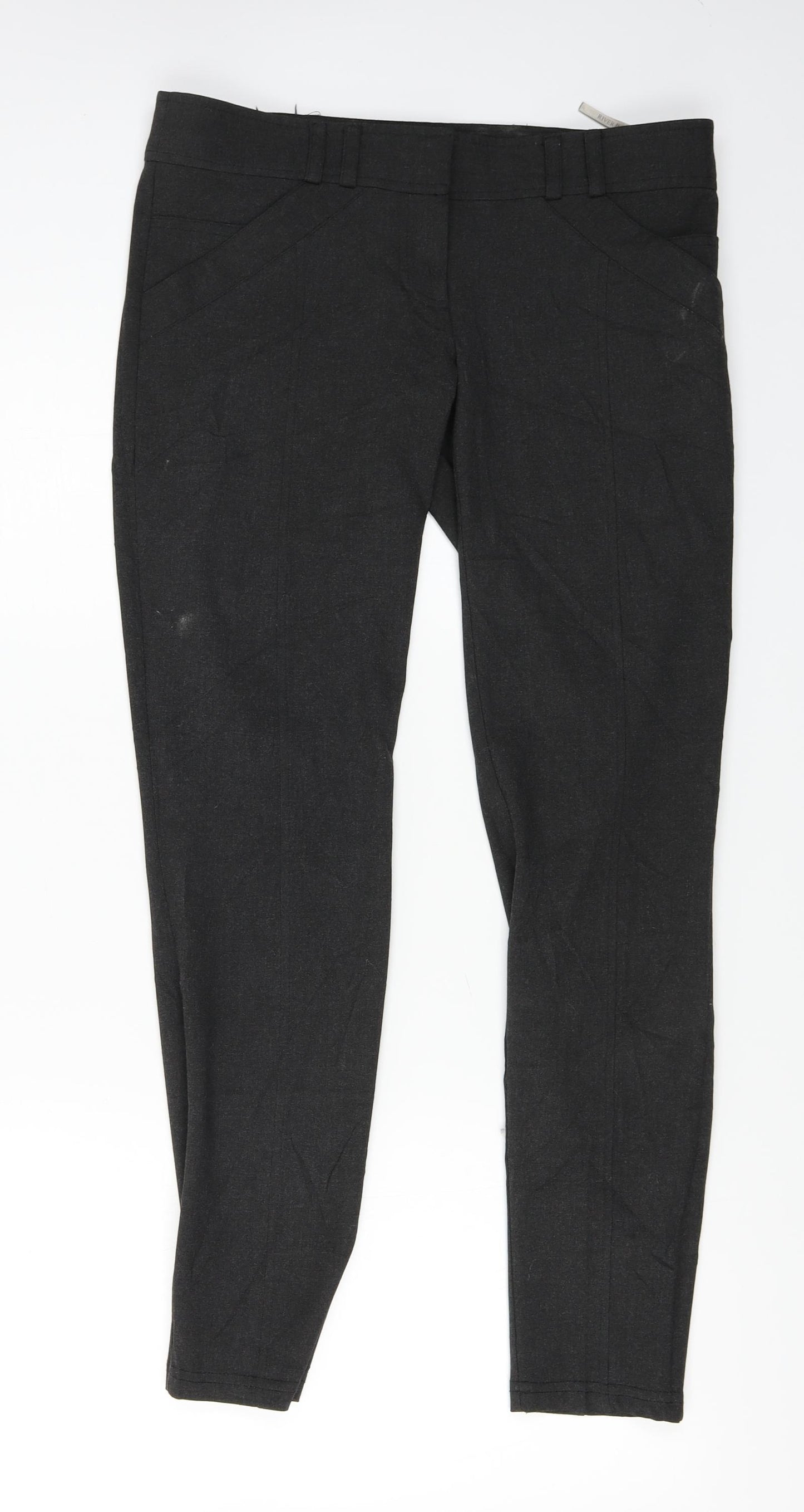 River Island  Womens Grey   Trousers  Size 10 L25 in
