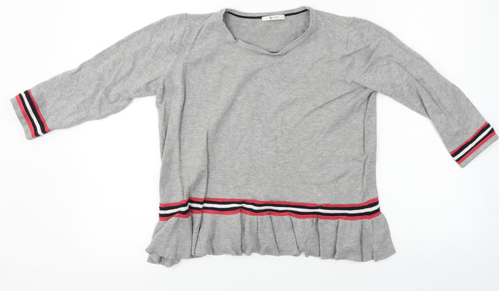 TU Womens Grey Pullover Jumper Size 14