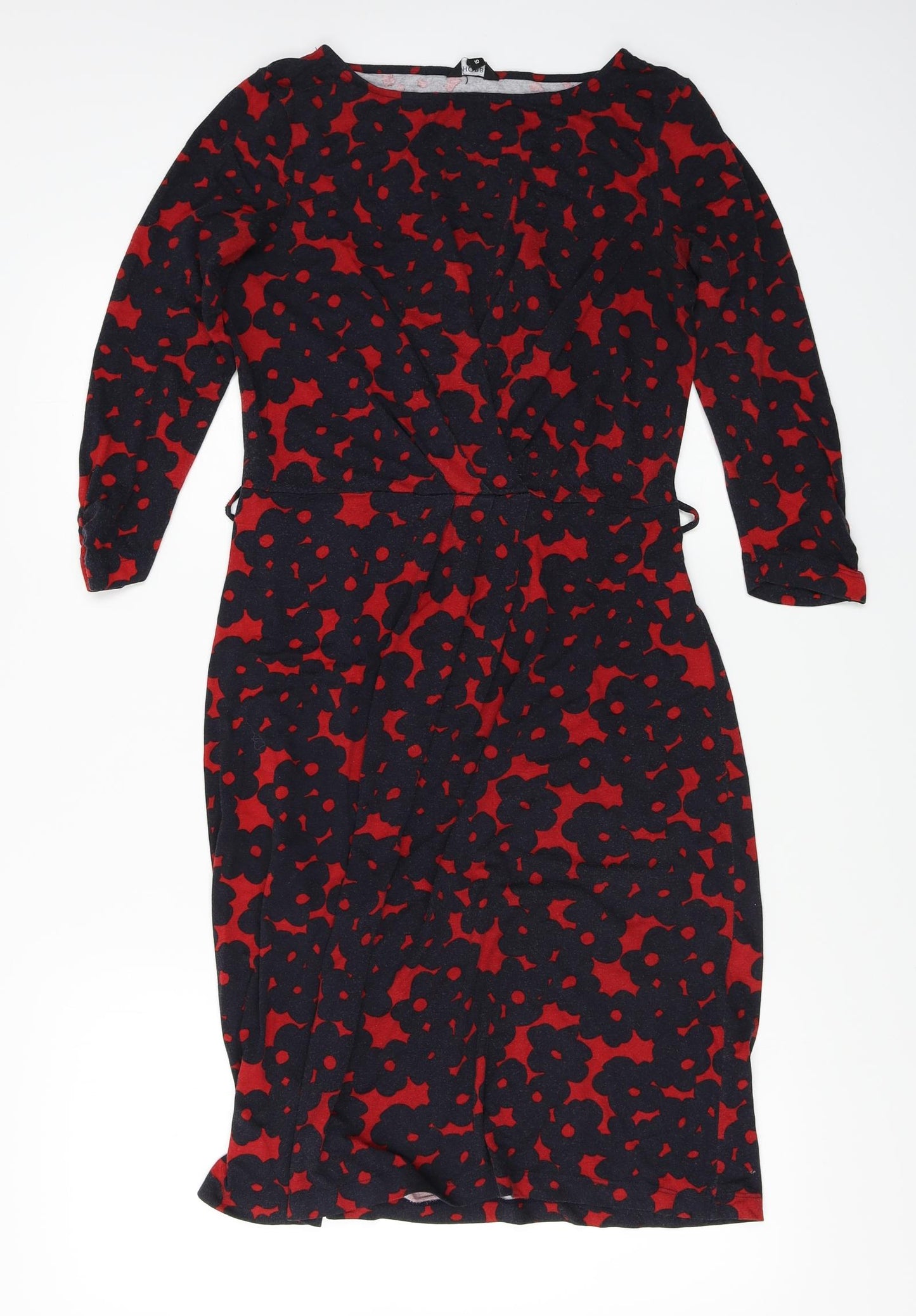 Hobbs  Womens Black Animal Print  A-Line  Size 10