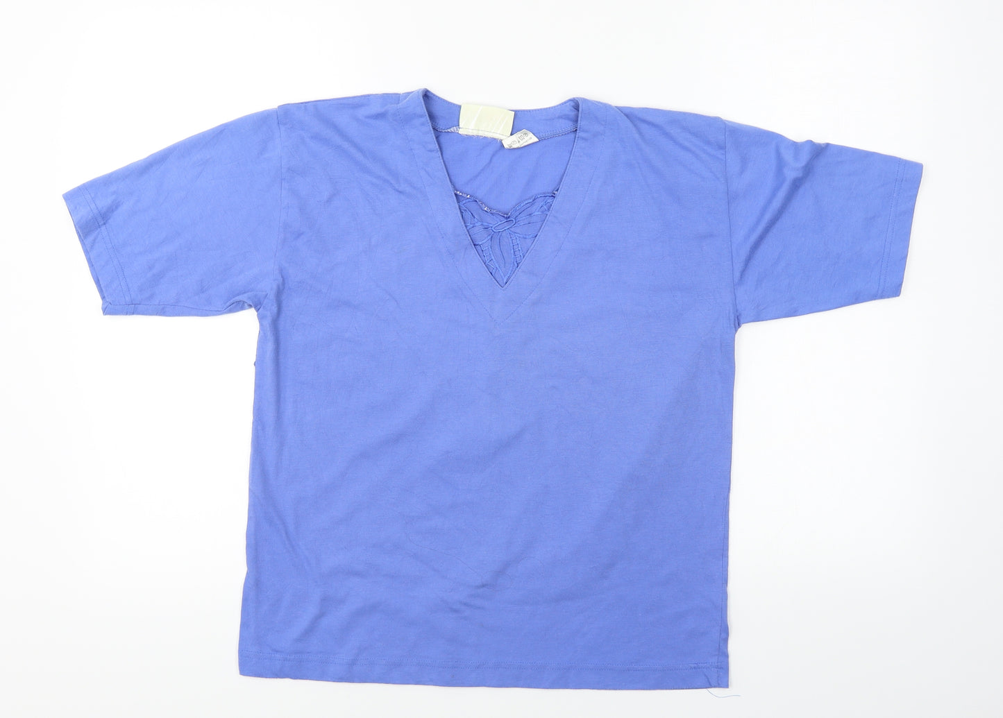 Leisure Style  Womens Blue   Basic T-Shirt Size 12